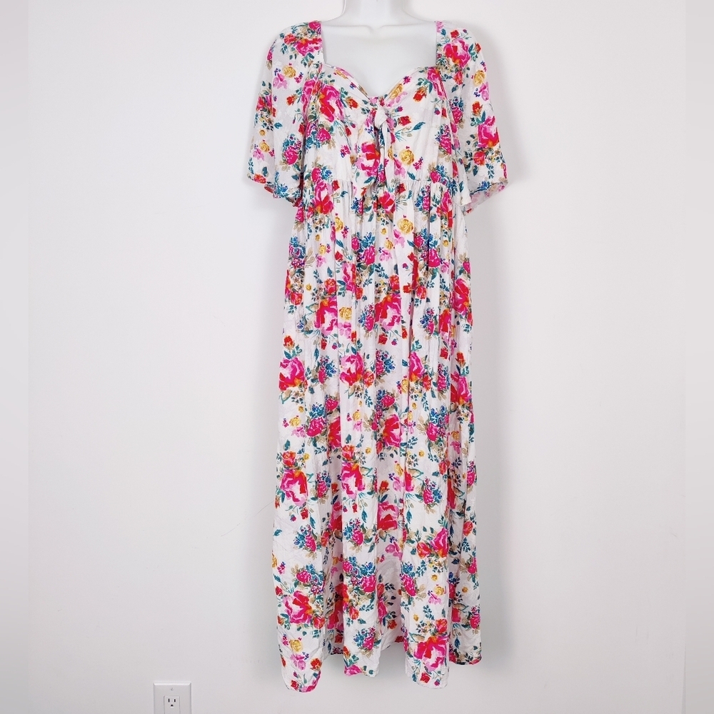 No Boundaries Women's Floral Maxi Dress Size XL Cottagecore Bohemian Feminine